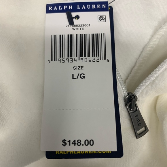 Ralph Lauren Womens Velour Track Jacket L-Large Quarter Zip Stretch $148 - Picture 8 of 9